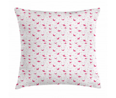Origami Cranes with Hearts Pillow Cover
