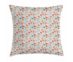 Colorful Flourishing Daisies Pillow Cover