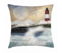 Stormy Sea Waves Pillow Cover