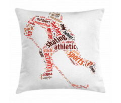 Man Silhouette with Words Pillow Cover