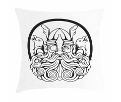 Odin Eye Patch Crow Pillow Cover