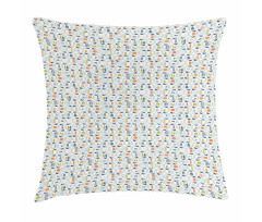 Apples Leaves Pattern Pillow Cover