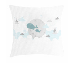 Whales Moon Castles Pillow Cover