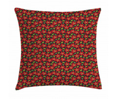 Flowers Paint Marks Pillow Cover