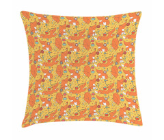 Flowers Ladybugs Butterflies Pillow Cover