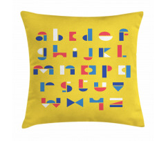 Geometric Small Letters Pillow Cover