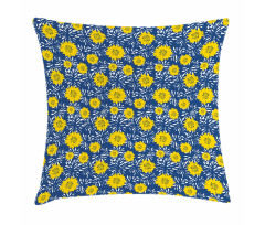 Lily Blossoms Paintbrush Pillow Cover