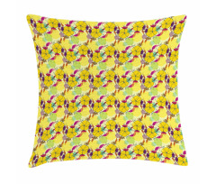 Vibrant Summer Blossoms Art Pillow Cover