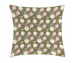 Romantic Rose Branches Pillow Cover