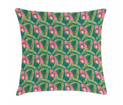Banana Leaves Hibiscus Pillow Cover