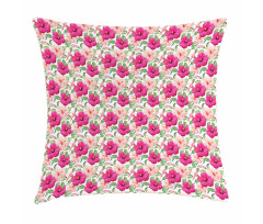 Pastel Hibiscus Petals Pillow Cover
