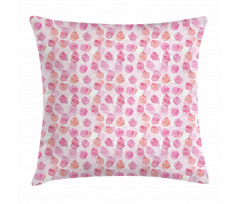 Pastel Watercolor Blossom Pillow Cover