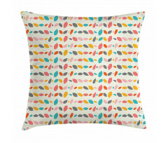 Leaves in Pastel Shades Pillow Cover
