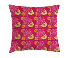 Big Blossoms Doodle Petals Pillow Cover