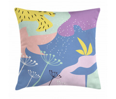 Modern Abstract Floral Art Pillow Cover