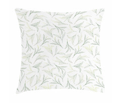 Freshly Picked Tea Leaf Sketch Pillow Cover