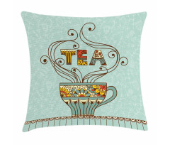 Cup Floral Ornamental Lines Pillow Cover
