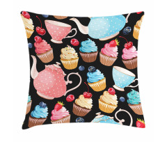 Creamy Colorful Yummy Muffins Pillow Cover