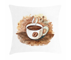 Freshly Brewed Espresso Cup Pillow Cover