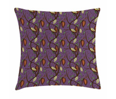 Cocoa Beans on Tree Branches Pillow Cover
