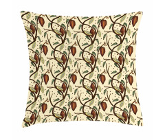 Fruits on Leafy Tree Branches Pillow Cover
