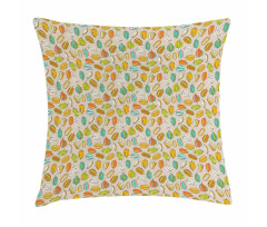 Tropical and Colorful Plants Pillow Cover