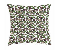 Sketch Art Beans and Leaves Pillow Cover