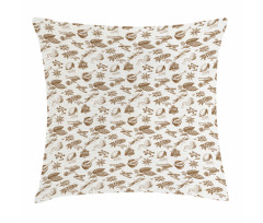 Anise Star Clove and Flower Pillow Cover
