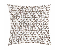 Sketchy Style Cocoa Beans Pillow Cover