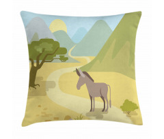 Wildlife Habitat Flat Design Pillow Cover