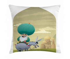 Cartoon of Nasreddin Hodja Pillow Cover