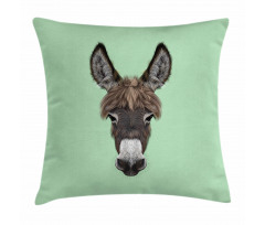 Illustrated Animal Portrait Pillow Cover