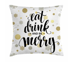 New Year Snow Pillow Cover