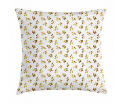 Watercolor Berries Leaves Pillow Cover