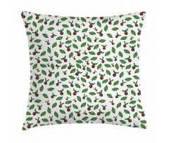 Leaves with Berry Fruits Pillow Cover