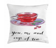You Me and Cup of Tea Pillow Cover