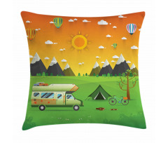 National Park Landscape Pillow Cover