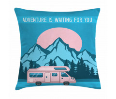 Road Trip with Caravan Pines Pillow Cover