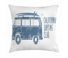 California Surfing Club Vintage Pillow Cover