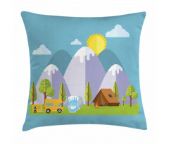 Peaceful Country Nature Camp Pillow Cover