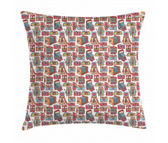 Colorful Film Retro Pattern Pillow Cover