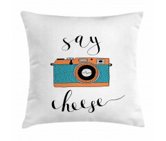 Say Cheese Lettering Photo Pillow Cover
