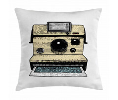 Vintage Polaroid Machine Pillow Cover