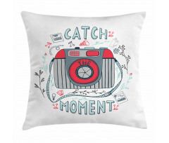 Catch the Moment Calligraphy Pillow Cover