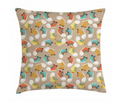 Colorful Sneakers Pattern Pillow Cover