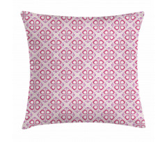 Feminine Pink Composition Pillow Cover