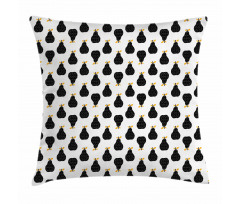Abstract Silhouette Pattern Pillow Cover