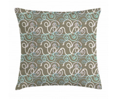 Hand-drawn Style Swirl Ropes Pillow Cover