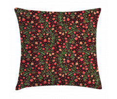 Flowering Curvy Branches Pillow Cover