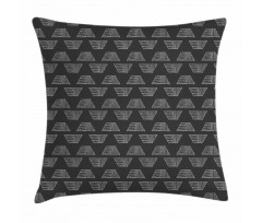 Hatched Trapezoids Pillow Cover